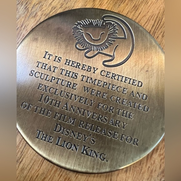 T21.Disney Lion King Ltd Ed 871/1000 Simba Pride Rock Figurines 10th Anniversary - Picture 6 of 10